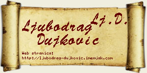 Ljubodrag Dujković vizit kartica